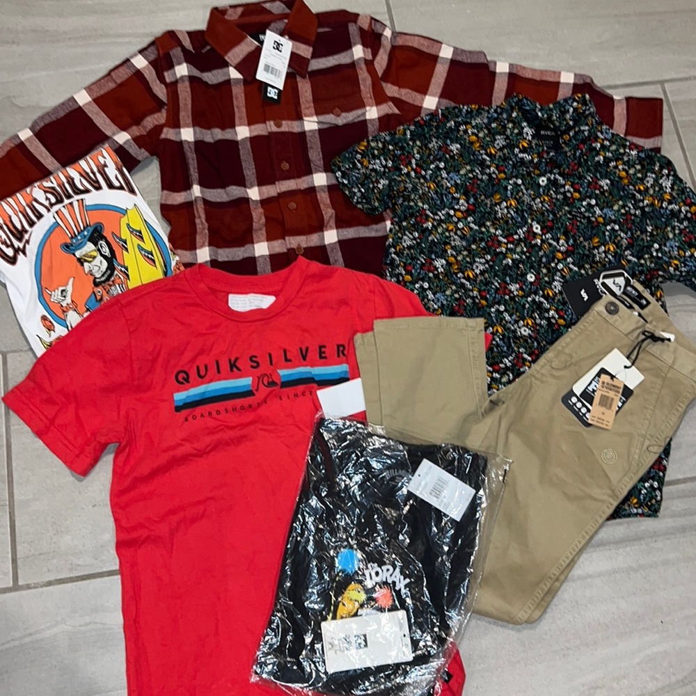🔥 BOYS SKATER CLOTHING BUNDLE BOX LOT OF 6 NEW WITH TAGS 🔥
